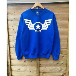 Falcon Wings Symbolic Graphic Minimalist Unisex Crewneck Sweatshirt